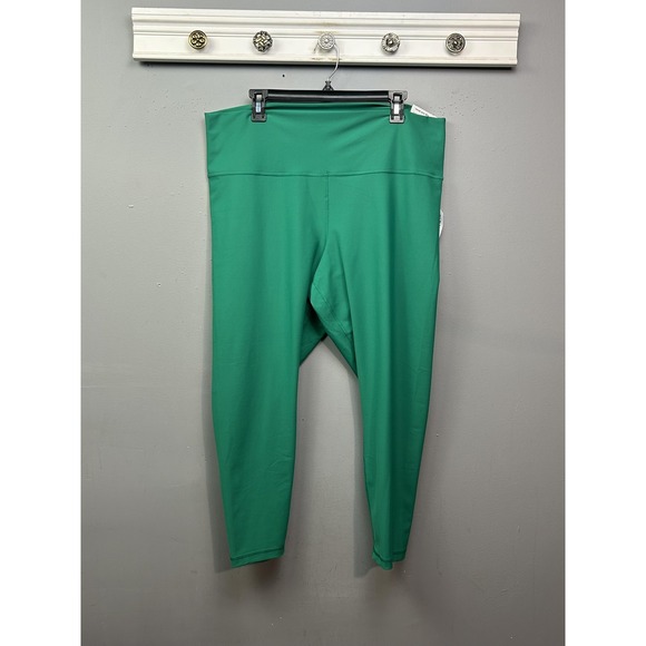 Old Navy Powersoft Leggings Womens 2XL Green High Rise 7/8 Ankle Go-Dry Yoga Gym - Picture 1 of 7